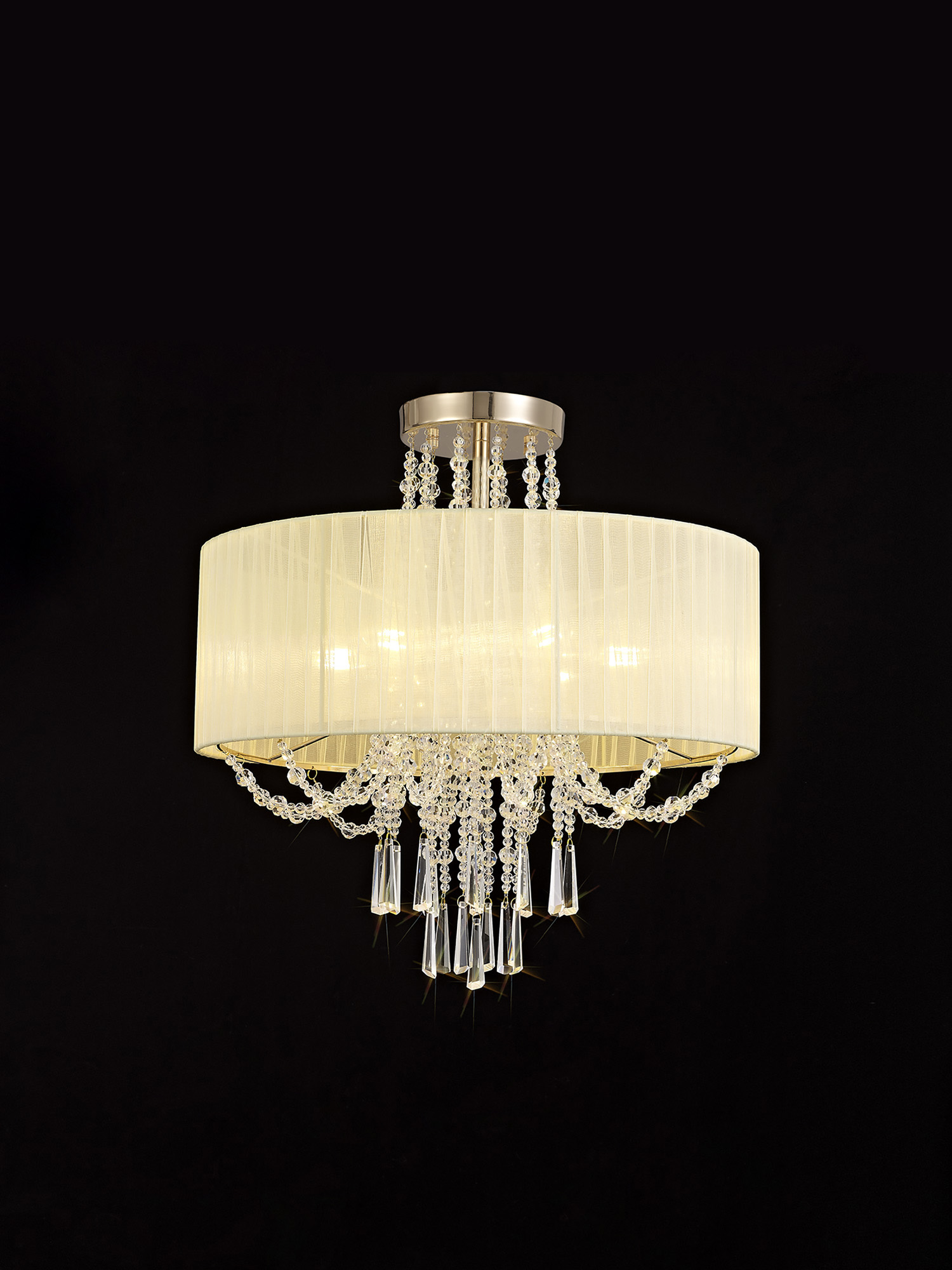 IL31757  Freida Semi Flush Ceiling 6 Light French Gold